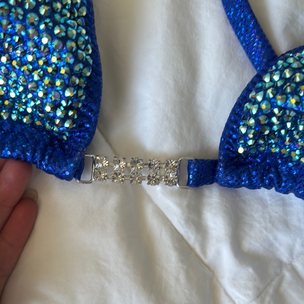 Blue Rhinestone Bikini Set - Picture 5 of 8